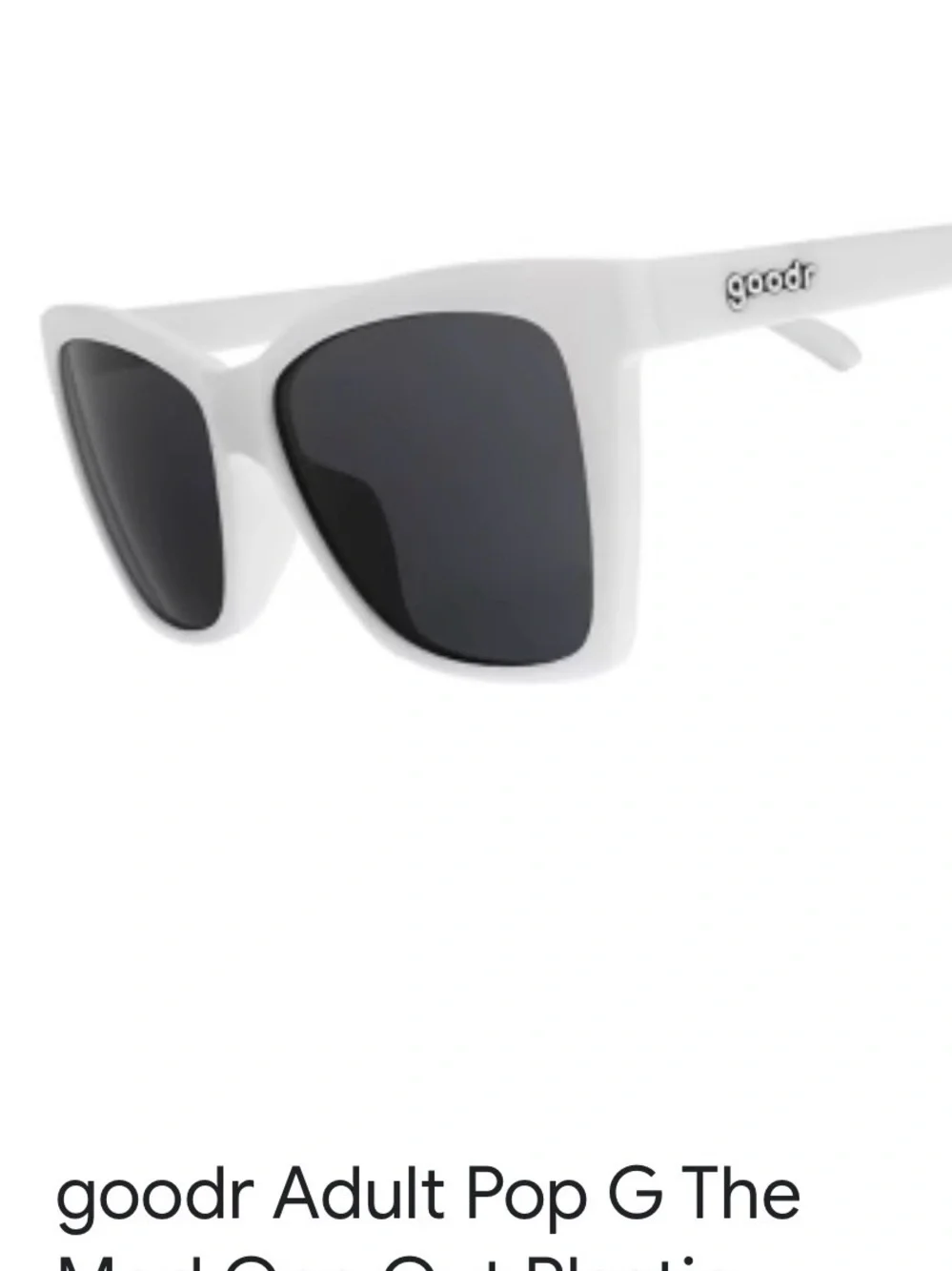 Goodr Adult White Cat-Eye Sunglasses